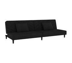 Sofá cama de 2 plazas con dos almohadas terciopelo