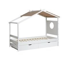 Cama cabaña + 2 cajones