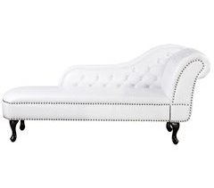 Beliani Chaise longue derecho Piel sintética NIMES