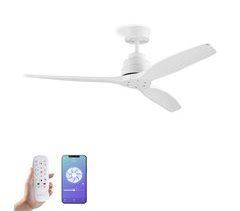 HELIX  Ventilador techo sin luz YOEVU, compatible con Alexa