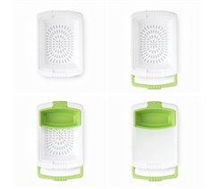 Tabla de Cortar Extensible con Bandeja, Contenedor y Escurridor 3 en 1