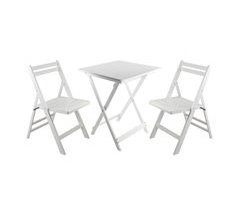 Conjunto Mesa Cuadrada y 2 Sillas Biano Madera de Bambú 7house