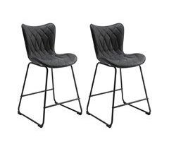 Lote 2 taburetes altos de barra, diseño moderno