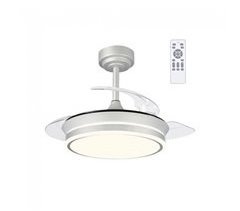 Ventilador LED aspas plegables Perla Mini CCT Dim (46W) Acero - ABS Moderno