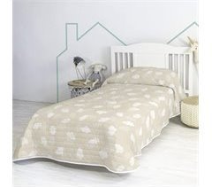 Clouds beige Colcha
