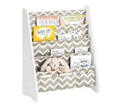 Librería Infantil con 4 estanterías y 3 Bolsillos KMB50-HG SoBuy