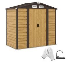 Caseta Jardín Exterior Acero Galvanizado Outsunny