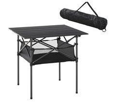 Mesa de Camping Plegable Aluminio, Hierro Outsunny 70x70