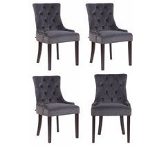 Set De 4 Silla de Comedor - Aberdeen - Terciopelo