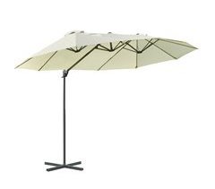 Sombrilla Doble Acero y Poliéster Outsunny 270x440