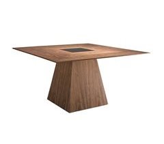 ANGEL CERDA Mesa comedor cuadrada nogal 150x150
