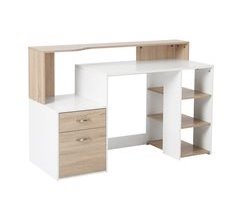 Mesa de Ordenador MDF HOMCOM, oficina - escritorios 137x55