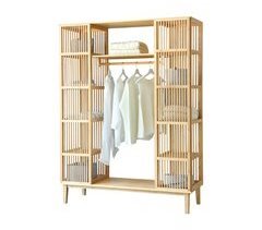 Armario para Ropa Hudiksvall con 2 puertas deslizantes bambú