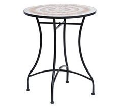 Mesa de Jardín Acero y cerámica Outsunny 60x60