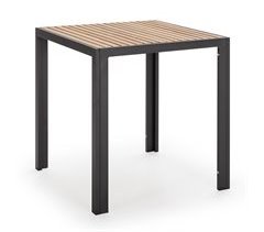 Mesa de Jardín Coral Cuadrada de Madera y Metal