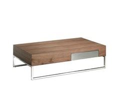 ANGEL CERDA Mesa centro rectangular nogal con cajón