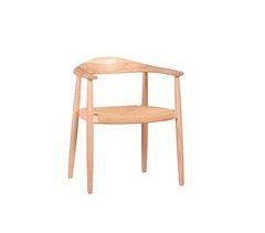 Silla en madera de fresno natural y asiento de cuerda - Santon