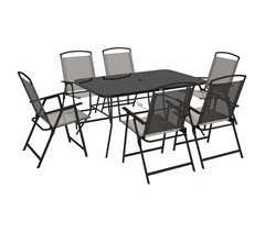 Comedor de Jardín Metal, Malla Outsunny