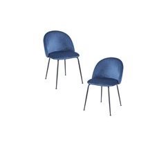Pack 2 Sillas Black Dalnia Terciopelo