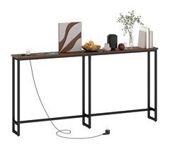 Mesa Consola Melamina de Madera, Acero HOMCOM