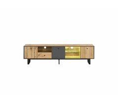 Efecto mueble de TV con mampara de cristal LED