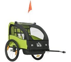 Remolque de Bicicleta Poliéster, Acero HOMCOM