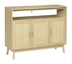 Aparador de Cocina Melamina de Madera, Ratán, Pino HOMCOM 120