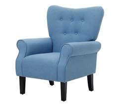 Butaca de Salón Lino, Espuma y Madera de Caucho HOMCOM
