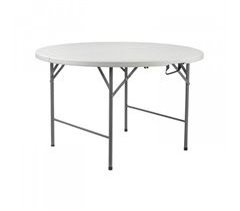 Mesa Plegable Redonda Efecto Granito Thinia Home 121x121