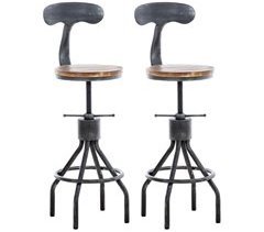 Set De 2 Taburete de bar - Hanam - Madera