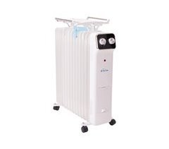 Radiador de aceite de bajo consumo con recipiente para humidificación