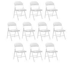 Pack 10 Sillas Plegables Acolchadas 7house