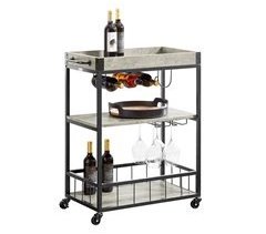 Carrito de Cocina con Bandeja FKW56-HG SoBuy