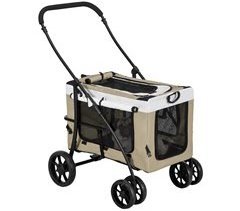 Carrito para Perros Tela Oxford, Acero PawHut