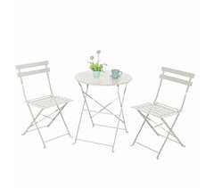 Set de Mesa y 2 Sillas Plegables Terraza