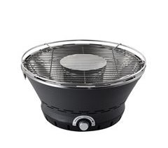 Barbacoa de mesa de carbón con ventilador eléctrico con parrilla Bergner