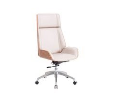 Sillón giratorio Ulrich regulable asiento tapizado símil piel