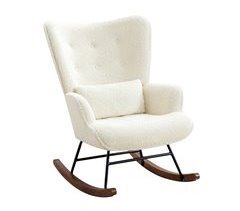 Sillón mecedor escandinavo para bebé, estructura de madera