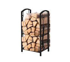 Estante para leña de Chimenea con 4 Herramientas SDA01-SCH SoBuy