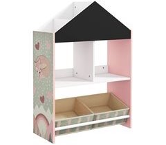 Estantería para Juguetes MDF, Pino, Tela no Tejida ZONEKIZ 26