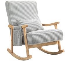 Silla Mecedora Tejido de Pana, Espuma HOMCOM