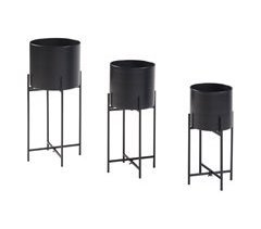 Set de 3 soportes para plantas Orsa con macateros [en.casa]