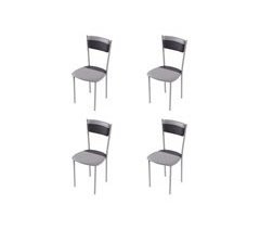 Pack de 4 sillas Md-Salar tapizadas en polipiel