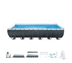 Piscina desmontable intex 732x366x132 cm pack deluxe + depuradora y clorador