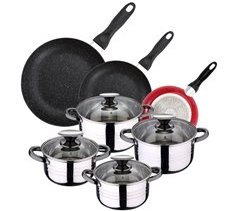 PACK DE 3 SARTENES   + BATERÍA DE COCINA 8 PIEZAS
