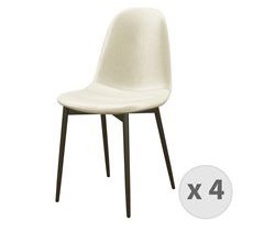 SALLY - Silla de terciopelo con patas de metal (x4)