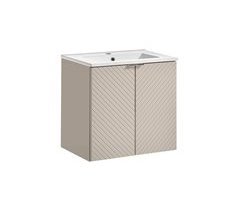 Mueble lavabo individual encastrado 2 puertas Manoa