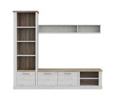 Compacto tv de 241,6cm blanco y roble VERONA