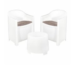 Conjunto de Mesa con 2 Sillones Luna sluc06bg