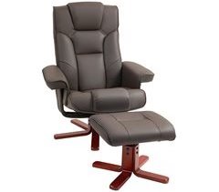Sillón Reclinable PU, Madera HOMCOM, hogar - sofás y butacas